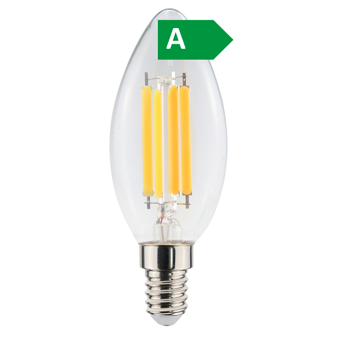 Ampoule BOT LIGHTING SHOT - E14 OLIVE LED 3,8W 806Lm Warm White Light 3000K  Transparent Glass Class A - Lightplus - Vente en ligne d'articles  d'éclairage pour la' ;éclairage intérieur et extérieur